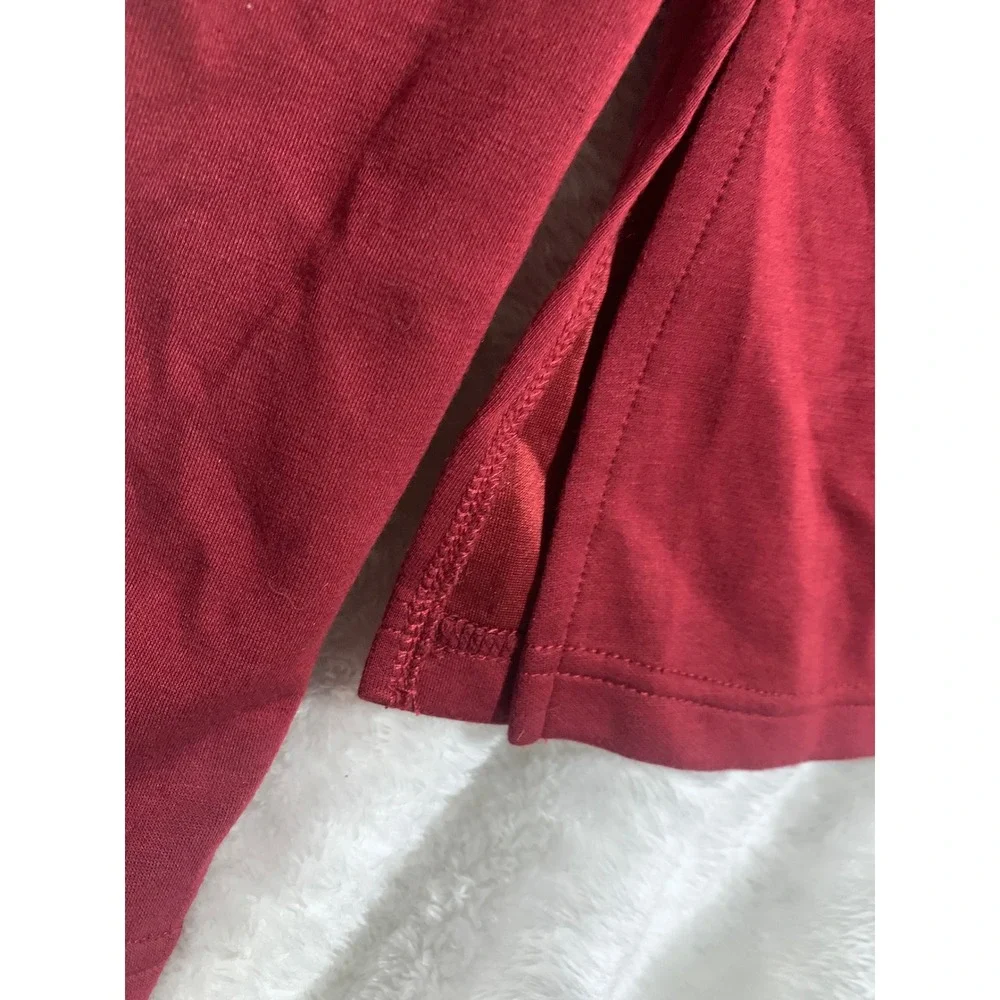Emerson Lang Burgundy Red Off The Shoulder Long Sleeve Top Kids Large